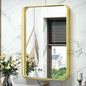 TokeShimi 16x24 Gold Bathroom Wall Mirror Vanity Metal Frame Round Corner Rectangular for Home Decor Living Room Entryway (Horizontal/Vertical)
