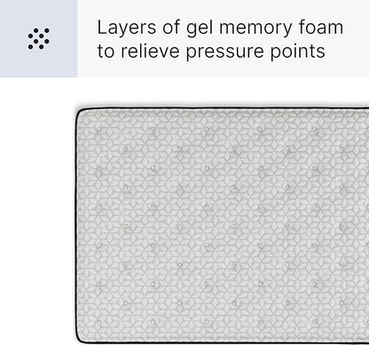 Signature Design by Ashley Limited Edition Pillow Top 13 " Pillow Top Hybrid Mattress with Gel Memory Foam, Edge Support for Cool Sleep and Pressure Relief, Queen, Fiberglass Free, Mattress In A Box