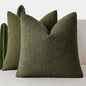 Foindtower Pack of 2 Modern Textured Boucle Throw Pillow Covers Accent Solid Decorative Pillow Cases Cozy Woven Couch Cushion Case for Chair Sofa Bedroom Living Room Home Decor 20x20 Inch Moss Green