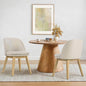Wooden Dining Chairs Set of 2, Faux Leather Upholstered Modern Dining Room Chairs with Double-Layer Thick Seat Cushion & Ergonomic Backrest for Restaurant, Kitchen and Café, Beige