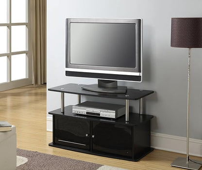 Convenience Concepts Designs2Go TV Stand with 2 Cabinets, Black