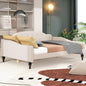 Full Size Upholstered Tufted Daybed,Linen Sofa Bed,Easy Assemble & No Box Spring Needed,Perfect for Small Space,Bedroom,Livingroom,Guest Room, Beige