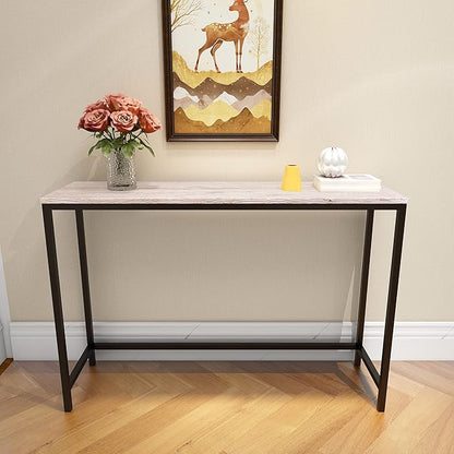 HOMERECOMMEND Sofa End Table Computer Desk Coffee Snack Console Tables for Living Room Or Corridor Hallway Oak