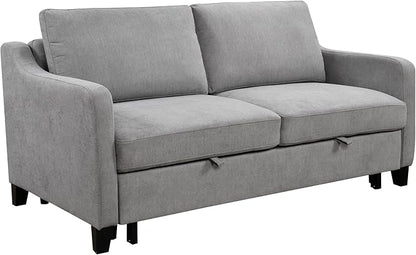 ERYE Modern 3-in-1 Sofa Loveseat Convertible Sleeper Sofabed, Queen Size Upholstered Love Seat Sofa Soft Cushion Daybed with Pull Out Sleeper Couch Bed for Living Room Home Apartment RV
