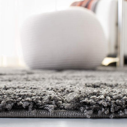 SAFAVIEH Florida Shag Collection Area Rug - 9'6" x 13', Grey, Scroll Design, Non-Shedding & Easy Care, 1.2-inch Thick Ideal for High Traffic Areas in Living Room, Bedroom (SG455-8013)