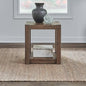 Liberty Furniture Broadmore Living Room Square Chairside Table - Cobblestone Brown