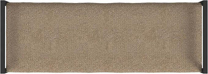 HomePop Modern Metal Bench|Bench for Living Room & Bedroom | Decorative Home Furniture - Brown Boucle
