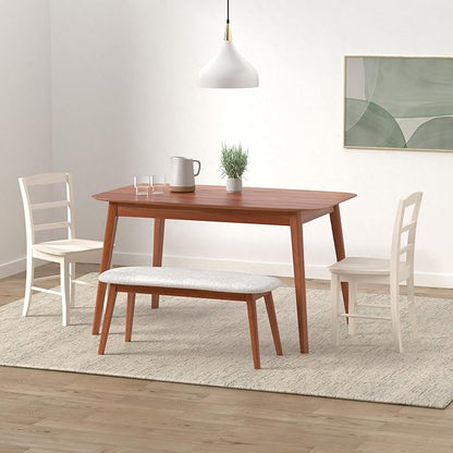 Set of Two Madrid Ladderback Dining Chairs, Unfinished