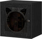 FUSUNBAO Magic DIY Cube Storage Organizer Stackable Cubes for Home Books Clothes Toy-Modular Cubby Storage System-Office Cubical-Bookcase Closet(Black,Cat Door Cube)