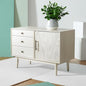SAFAVIEH Couture Collection Elissa Mid-Century White Wash Small Entertainment Media Stand (Fits up to a 45" Flatscreen TV)