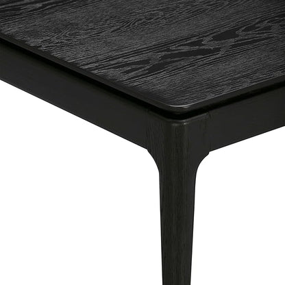 NTC Mingle Modern Wooden Rectangle Coffee Table with Hidden Drawer – Waterproof & Heat Resistant, Burnt Black
