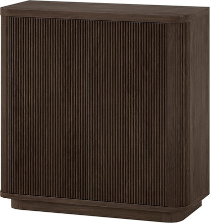 Henn&Hart 32" Wide Rectangular Accent Cabinet in Warm Brown, for Home, Living Room, Bedroom, Entertainment Room, Office