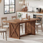 DWVO 70.8" Large Dining Table for 6 to 8 People Farmhouse Rustic Wood Dinner Table Rectangular Long Kitchen Dining Table for Dining Room Kitchen Living Room Office, Walnut