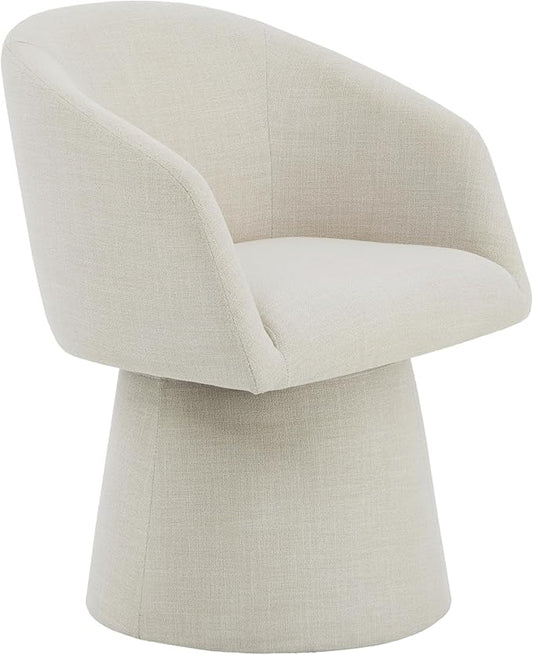 Swivel Dining Chairs Modern Accent Armchair Side Deskchair for Diningroom Vanity Bedroom Livingroom Reading Room,Linen,1 Box