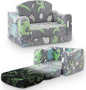 Thick Comfy Toddler Chair and Couch for Kids,2-in-1 Soft Plush Fold Out Sofa for Children,Convertible Couch to Lounger for Toddler