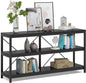 Tribesigns Sofa Table, 3 Tiers TV Console TV Stand Long Sofa Table with Storage Shelves for Hallyway, Living Room, 55 Inch