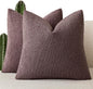 Foindtower Set of 2, Decorative Textured Boucle Throw Pillow Covers Accent Solid Pillow Cases Soft Cozy Couch Cushion Case for Chair Sofa Bedroom Living Room Home Decor 26x26 Inch Dark Purple