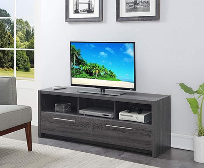 Convenience Concepts Newport Marbella 60 inch TV Stand with Cabinets and Shelves Home_Furniture_and_Decor, unspecified, Weathered Gray
