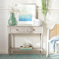 Safavieh Home Collection Tate Greige 2-Drawer Bottom Shelf Console Table