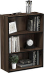 Furinno Pasir 3-Tier Open Shelf Bookcase, Columbia Walnut