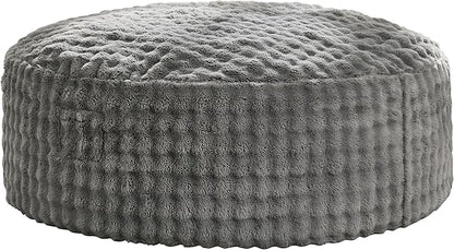 Hobestluk Bean Bag Chairs 6ft Beanbag Chair with Filler Adult Bean Bags with Fluffy & Machine Washable Cover, Giant Bean Bag Chairs for Adults (Grey, 6FT-70" x 70" x 15")