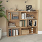 Open Shelf Low Bookcase,Wooden 4-Tier Floor Standing Expandable 25-47 inch Wide Bookcase,with Side Panels Frame for Home and Office