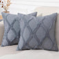 decorUhome Throw Pillow Covers 20x20 Inch Set of 2, Soft Plush Faux Fur Wool Blue Grey Couch Pillow Covers, Decorative Neutral Pillow Cases for Bed Sofa Living Room Home Decor