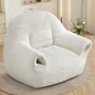 DAICO Bean Bag Chairs for Adults Oversized BeanBag Chair with Armrests Bean Bag Sofa Comfy Accent Chair Corduroy Lazy Floor Single Sofas with Foam for Bedroom Living Room Reading Gaming Beige