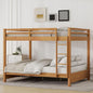Ball & Cast Queen Over Queen Bunk Bed, Sturdy Bunk Bed Frame for Kids, Plywood Bunk with Ladder, Guardrail, and Slats, No Box Spring Required,for Kids Boys Girls,Natural