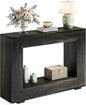 LITTLE TREE 47 Inches Console Table, Sofa Table with Storage, Modern Entryway Table for Hallway, Narrow Long Sofa Entryway Table for Living Room, Black