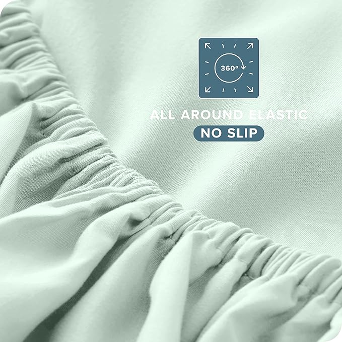 Bare Home Split Head Flex King Sheet Set - 1800 Ultra-Soft Microfiber Bed Sheets - Double Brushed - Deep Pockets - Easy Fit - 4 Piece Set - FlexTop Bedding Sheets (Split Head Flex King, Spring Mint)