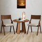 Ball & Cast Folding Chairs Set of 2 with Back & Padded Cushion,Portable Foldable Dining Upholstered Stool W/Solid Wood Frame,Ergonomic Design,for Kitchen,Office,Outdoor Events,Walnut