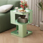 Metal Small Nightstands, Modern Side Table with 3 Tiers Storage, Green End Table for Couch, Living Room Bedroom, Bedside Tables No Assembly Required