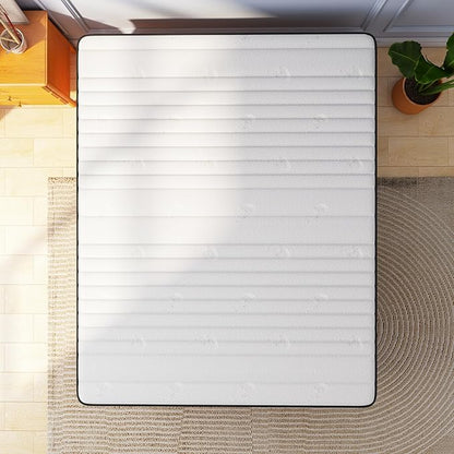 Twin Mattress 12 Inch – Hybrid Memory Foam & Pocket Spring Bed in a Box, Medium Firm, Cooling Comfort & Pressure Relief, 120-Night Trial