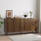 Semiocthome Walnut Buffet Cabinet with Storage, Large Sideboard Cabinet with 4 Fluted Doors and Metal Legs, Storage Cabinet with Adjustable Shelf, Accent Table for Living Room, Dining Room, Kitchen