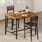 IDEALHOUSE Dining Table Set for 2 w/Counter Height Table & 2 Upholstered Bar Stools, 3-Piece Kitchen Table Set with Footrest & Corner Protector, for Kitchen Room, Apartment, Pub