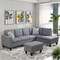 Modular Sectional Couch, L Shaped Couch with Storage, Convertible Sofa with Ottomans, Modern Sectional Sofa for Living Room and Office, Grey