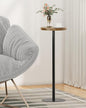 TUTOTAK Tall Round Side Table, Small End Table, Beside Table, Drink Table, Pedestal Side Table, livingroom, Brown TB01BB065