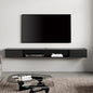 WAMPAT 70 inch Black Floating TV Stand, Entertainement Center Wall Mount for 75 inch TV, Media Console for Under TV with Storage for Living Room