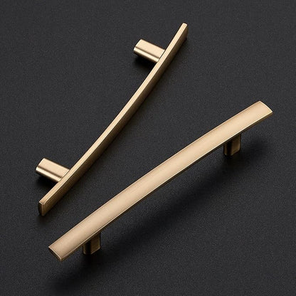30 Pack Cabinet Handles 4" Hole Center - Curved Cabinet Pulls Champagne Bronze Drawer Pulls for Kitchen Cupboard Solid Handles for Dresser Drawer Arch Closet Hardware