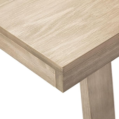Plank+Beam 84 Inch Farmhouse Dining Table, Solid Wood Rustic Kitchen Table, Large Wooden Rectangular Dinner Table for Dining Room, Home Office, Living Room Furniture, Easy Assembly, Seashell Wirebrush