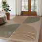 Lahome Modern Rainbow Easy Jute Rug, Washable 5x7 Area Rugs for Living Room Black Farmhouse Dining Room Rug, Contemporary Natural Throw Mat Non Slip Floor Carpet for Office RV Patio