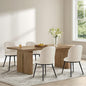 Dining Chairs Set of 6, Faux Leather Upholstered Dining Room Chairs with Ergonomic Backrest & Metal Legs, Modern Kitchen Side Chairs for Home, Restaurant, and Café, Beige, 2 Boxs