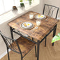 Dining Table Set for 2, Kitchen Table with 2 Chairs, Wood 3-Piece Kitchen Dining Room Table Set for Apartment, Small Space, Space Saving, Retro Brown