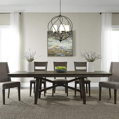 LIBERTY FURNITURE INDUSTRIES, INC. Double Bridge Trestle Table Set