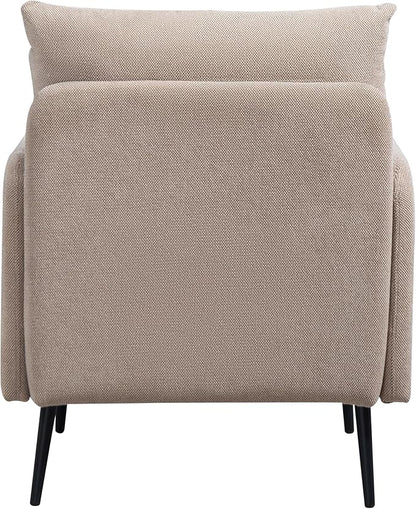 Ball & Cast Accent Chair with Metal Black Legs,Comfy Chenille Club Fabric Armchair,Single Sofa Chair for Living Room Bedroom,Dining Accent for Bedroom,Office,Coffee