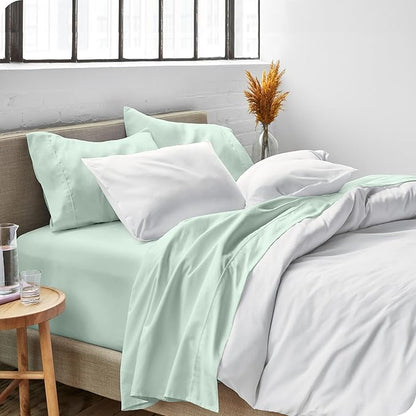 Bare Home King Sheet Set - Luxury 1800 Ultra-Soft Microfiber King Bed Sheets - Double Brushed - Deep Pockets - Easy Fit - 4 Piece Set - Bedding Sheets & Pillowcases (King, Spring Mint)