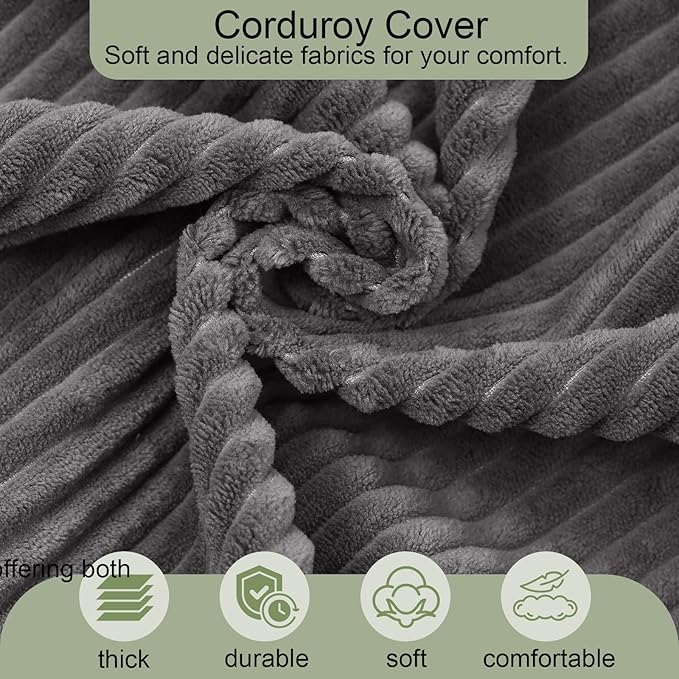MeMoreCool Boneless Folding Sofa Bed Queen, Corduroy Convertible Sleeper Chair, Foldable Foam Mattress Chair, Comfy Fold‑Out Futon Couch Bed, Large Floor Sofa Couch for Living‑Room Guest