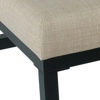 HomePop Home Decor | Modern 24-Inch Counter Stool | Backless Metal Frame Bar Stools Counter Height | Decorative Home Furniture, Natural