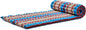 Leewadee - Foldable Floor Mattress - Japanese Roll Up Futon -Trifold Tatami Mat- Guest Floor Bed - Camping Mattress - Thai Massage Mat, Kapok Filled, 75 x 28 inches, Blue Red